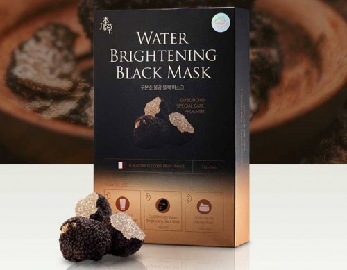 Guboncho Water Brightening Black Mask – Mặt nạ nấm đen thải độc 3 bước